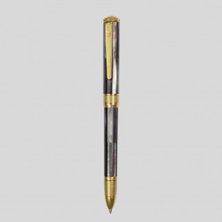 Tahiti Black Pearl  Pearl Signature Pen - Titanium Gold Plated -Champion Wave